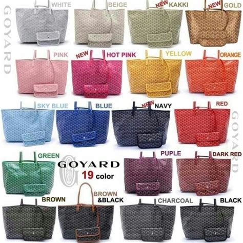 colours of goyard|goyard tote bag colors.